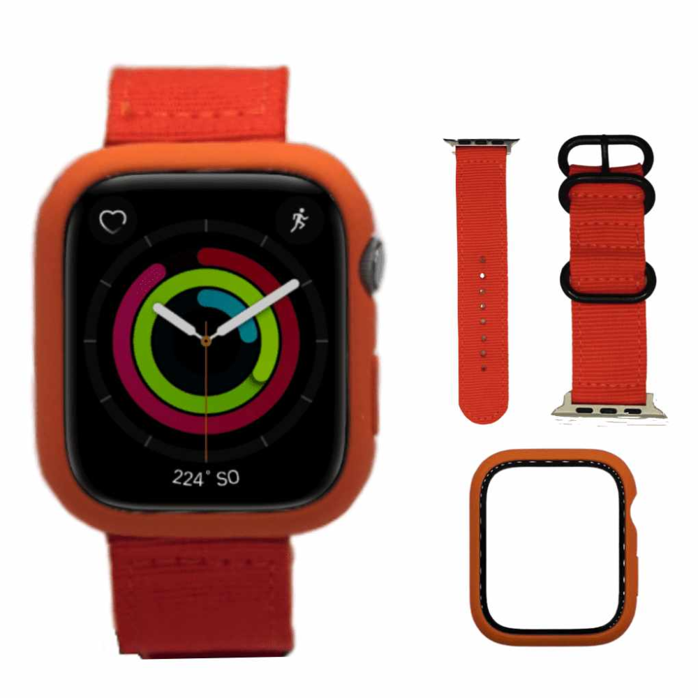 Correa Bicolor Naranja 49Mm Apple Watch Extensible