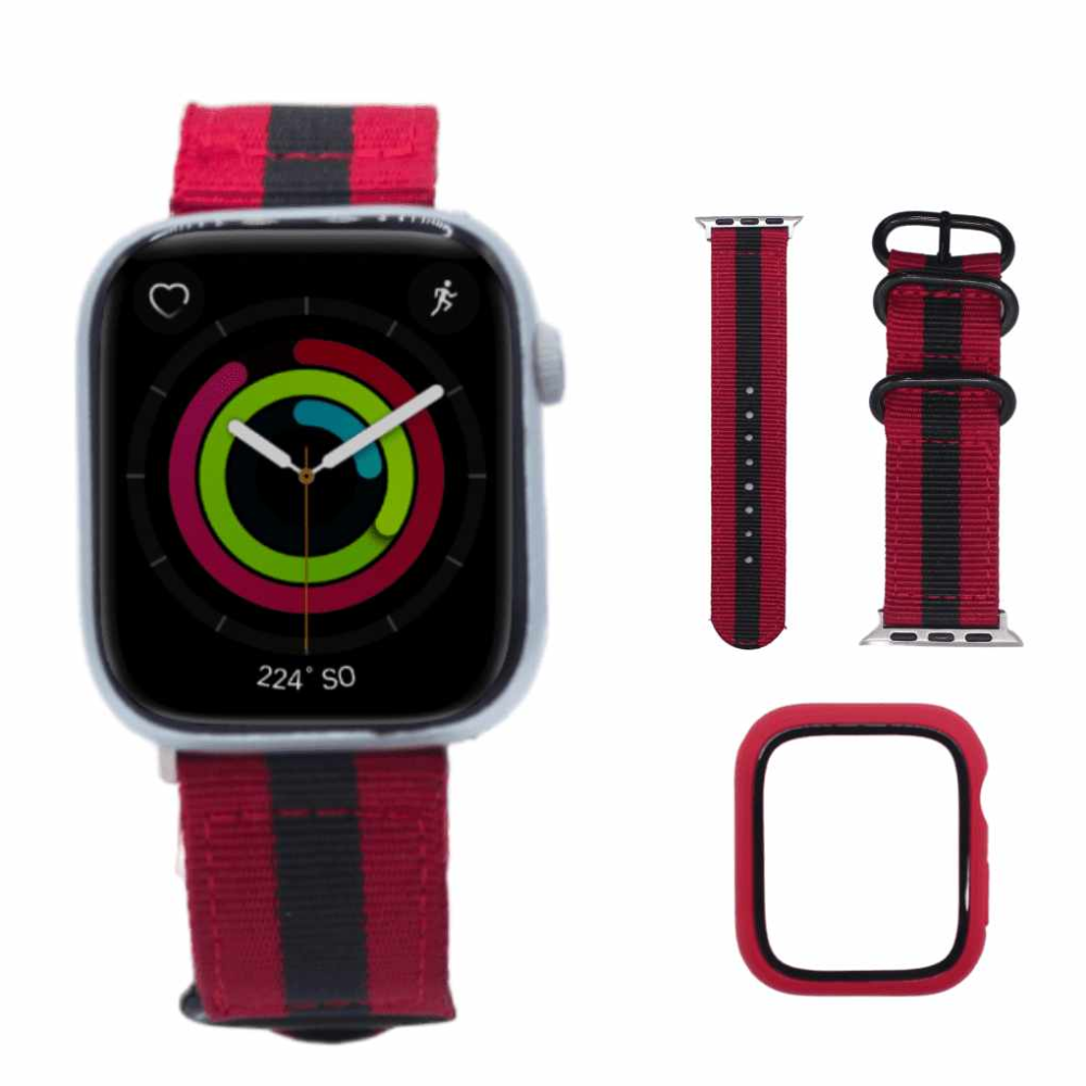 Correa Bicolor Negro 49Mm Apple Watch Extensible