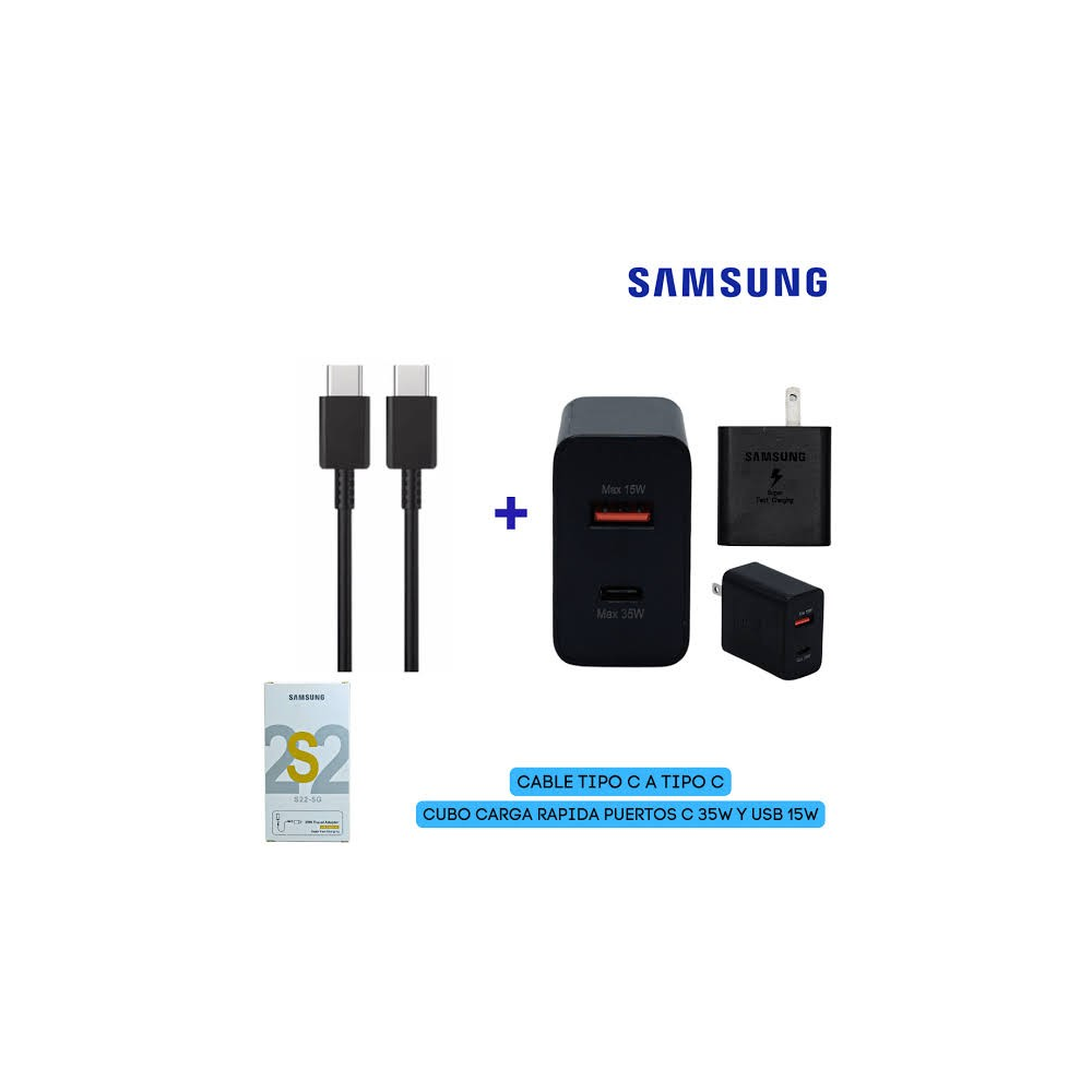 Cargador Para Samsung 35W Usb A y C