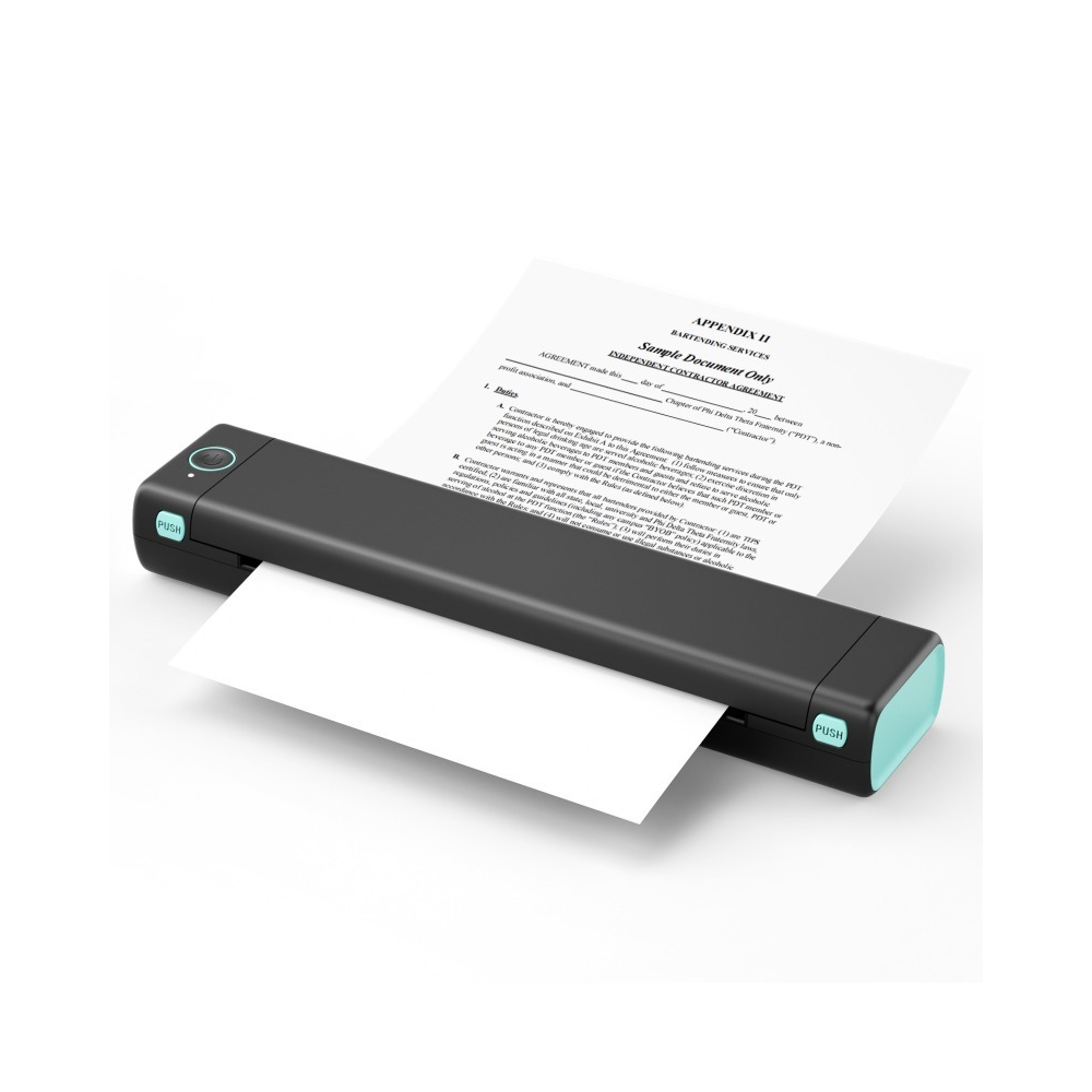 Impresora térmica portátil M08F, máquina de impresión inalámbrica de viaje sin tinta, con Bluetooth, para teléfono móvil, para