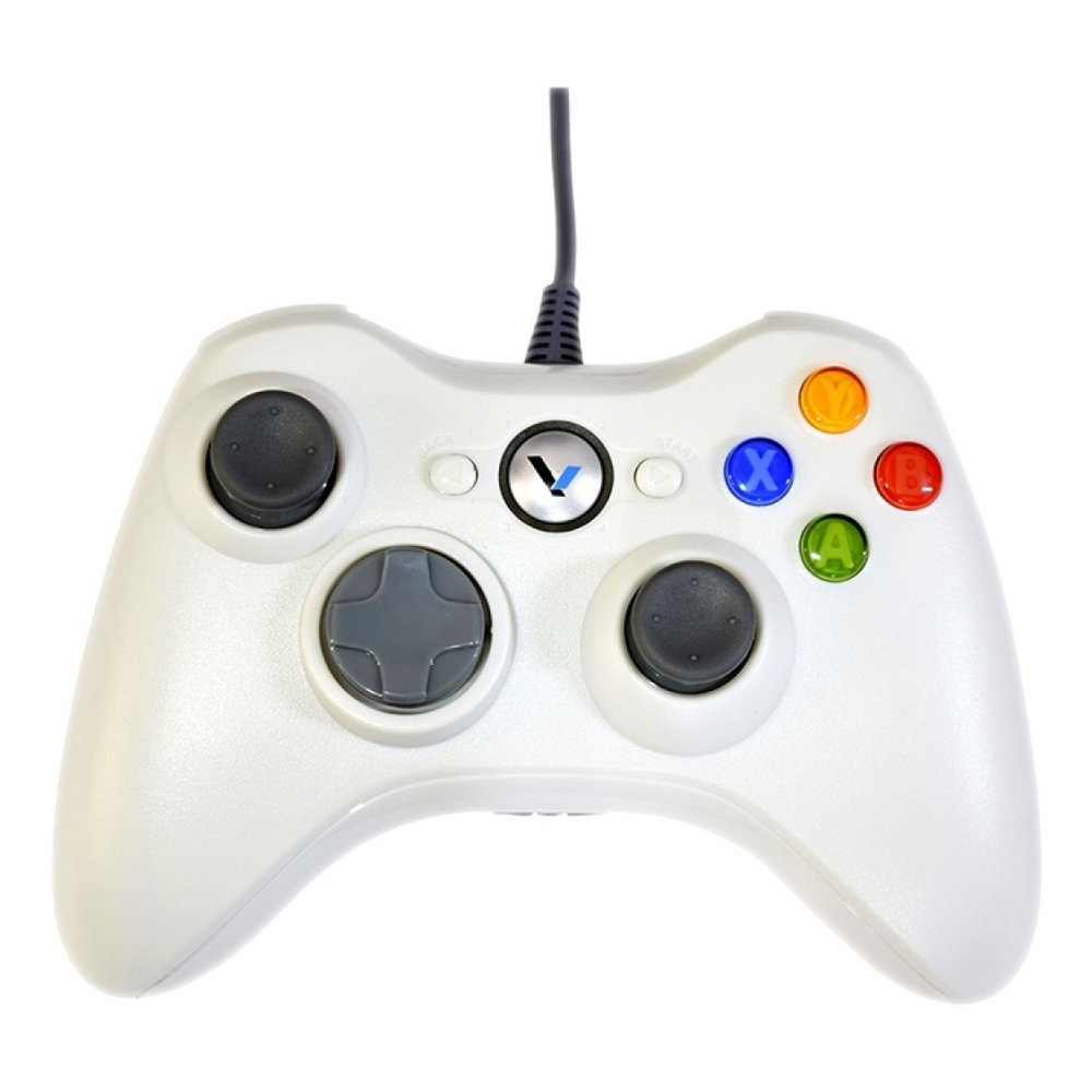 Control Alámbrico Blanco Compatible Con Xbox 360 :: Vz