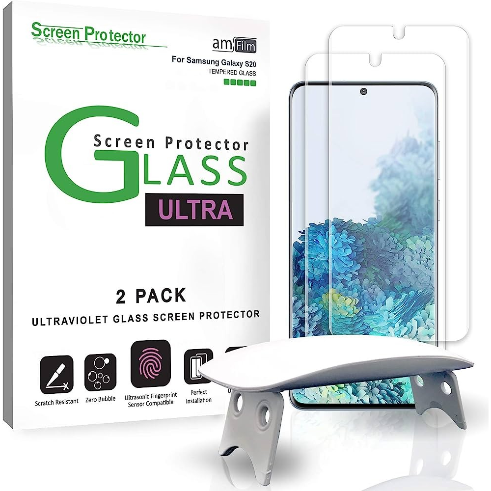 Mica Uv S20 Ultra Samsung Full Glue Sin Bordes Transparente