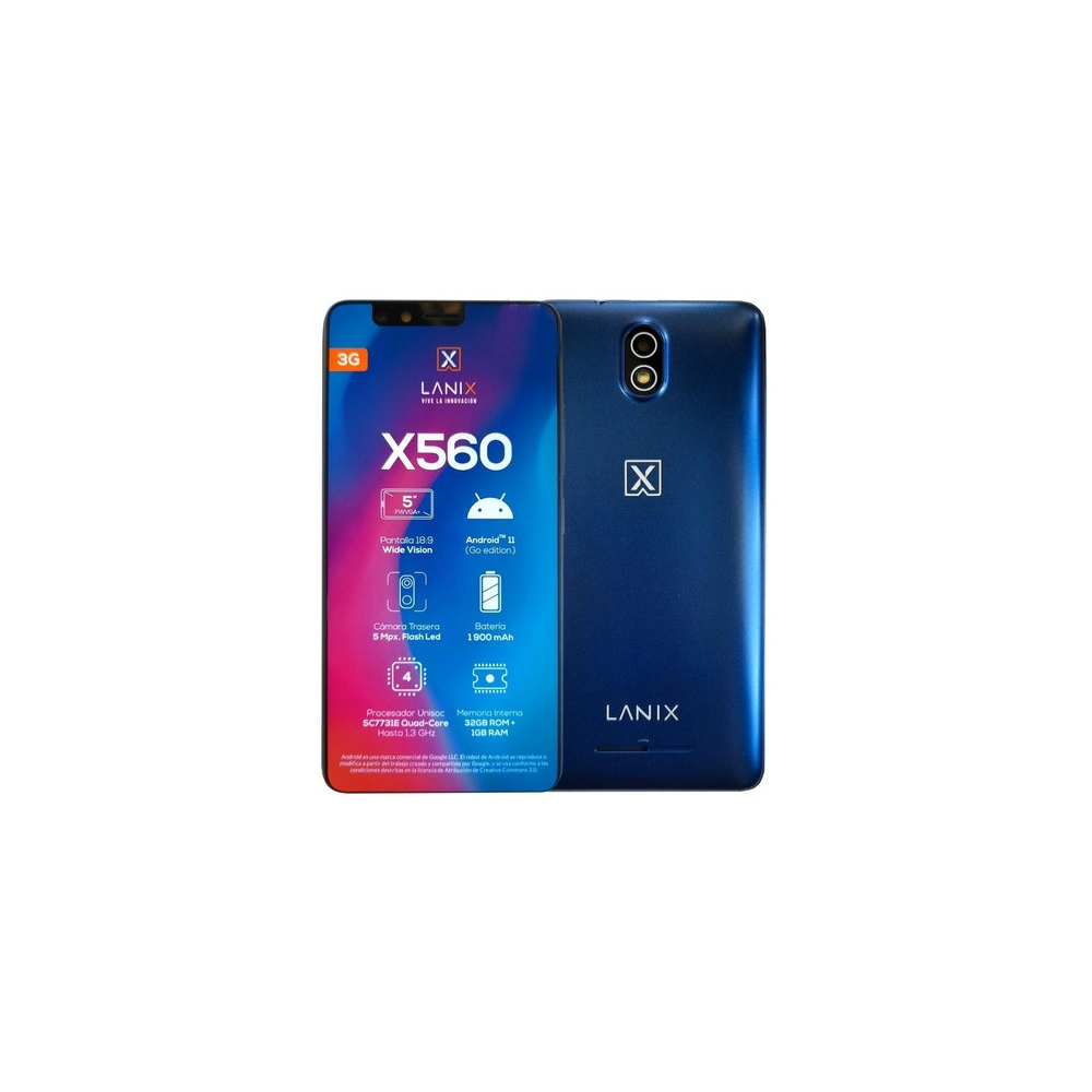 Lanix X560 32Gb+1Gb Ram Azul Y Negro Compatible Con...