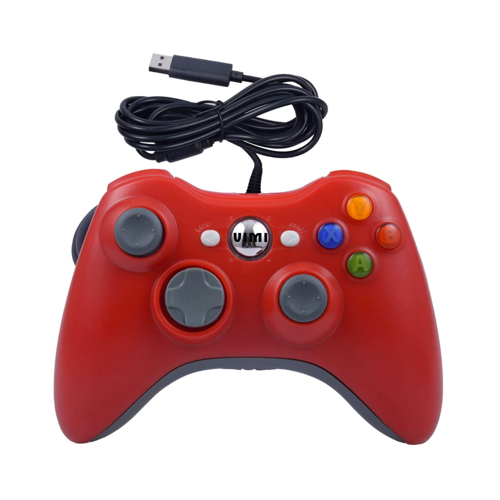 Control Alambrico Xbox 360 Rojo