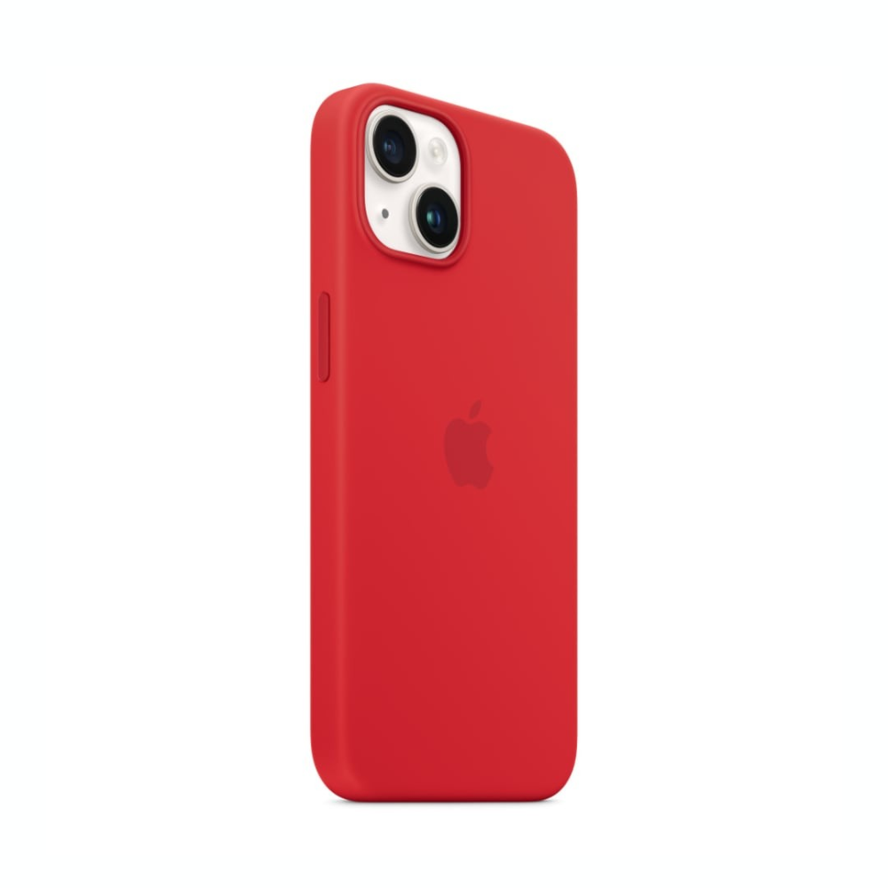 Case Logo Silicon iPhone 14 Rojo Funda Protector Oc