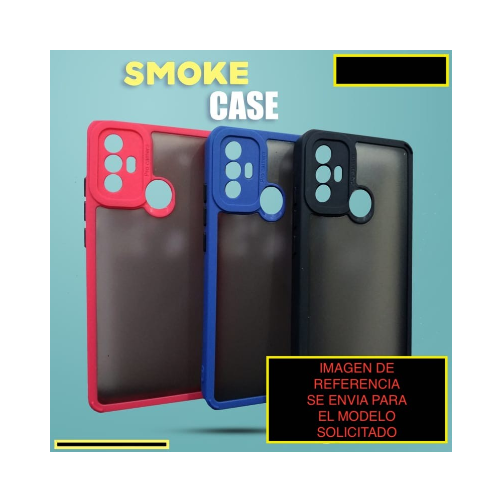 Case Zte A52 Negro Smoke Case Humo Transparente Color...