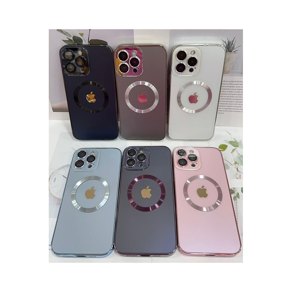 Case iPhone 15 Pro Max 3 En 1 Magsafe Aro Reflejante 360...